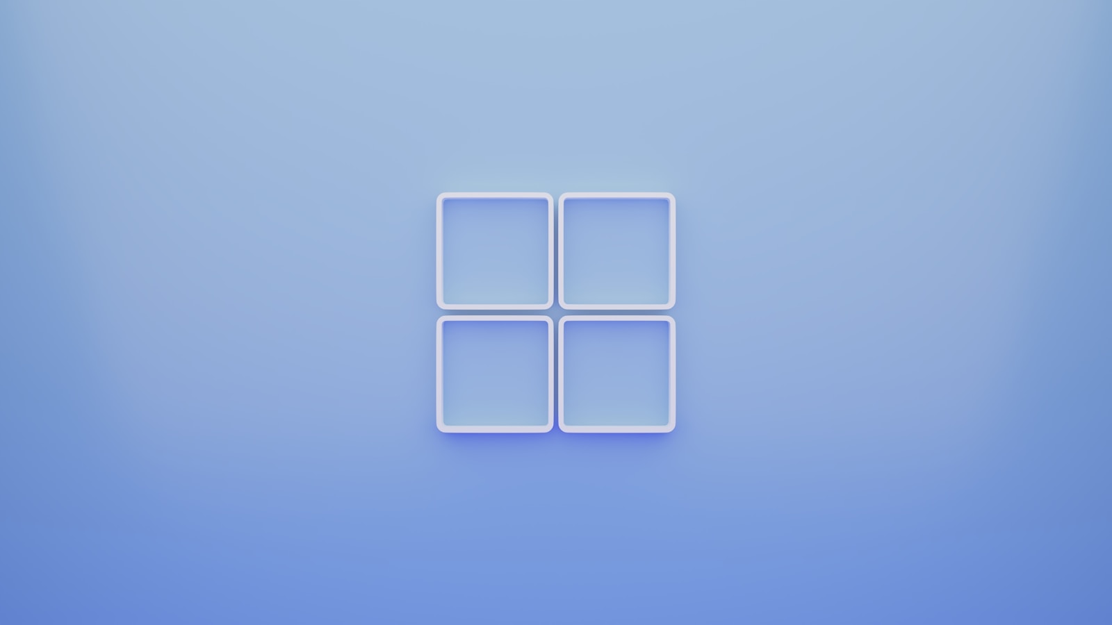 a blue background with a white square in the middle